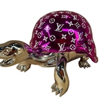 Turtle, Lior24, Hoogglans zilver (chroom look) met metallic roze/paars